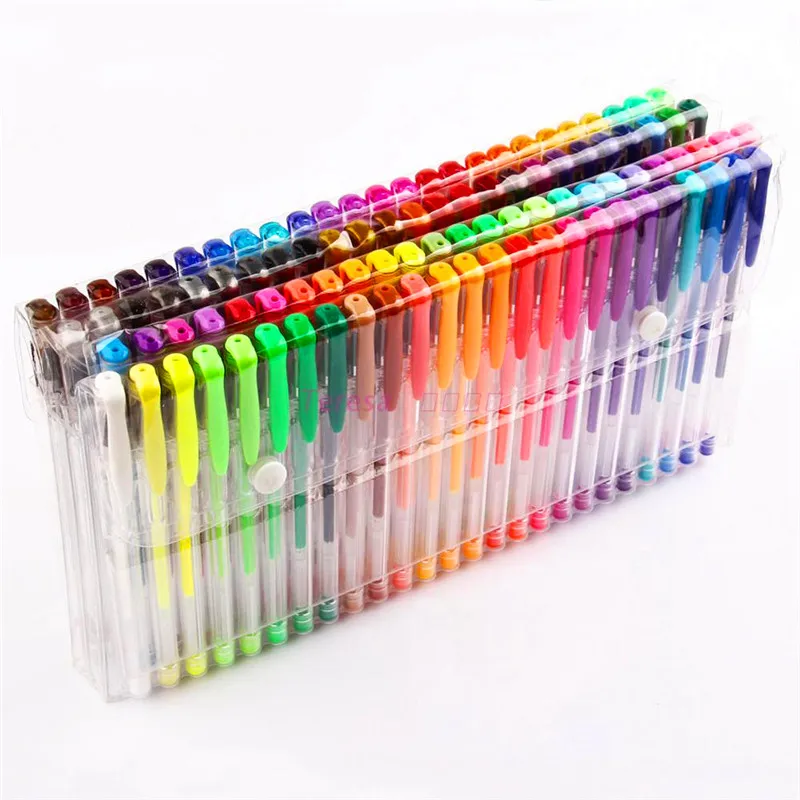 100/120 colors Gel Pens Coloring Pens Set for Adult Coloring Books Scrapbooking Drawing Writing