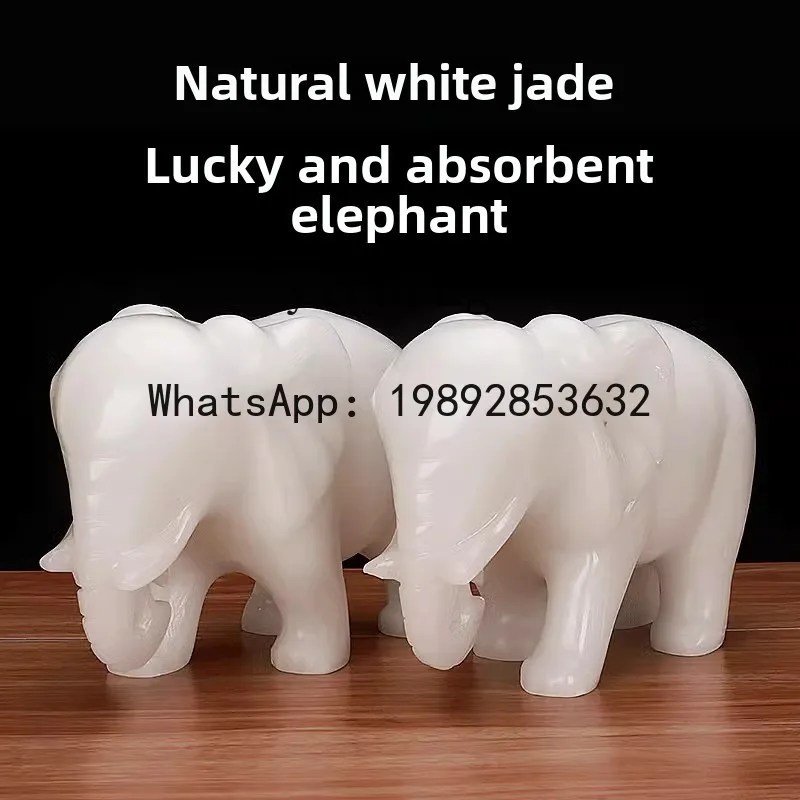 

pure natural marble lucky elephant water-absorbing elephant mascot living room feng shui decoration