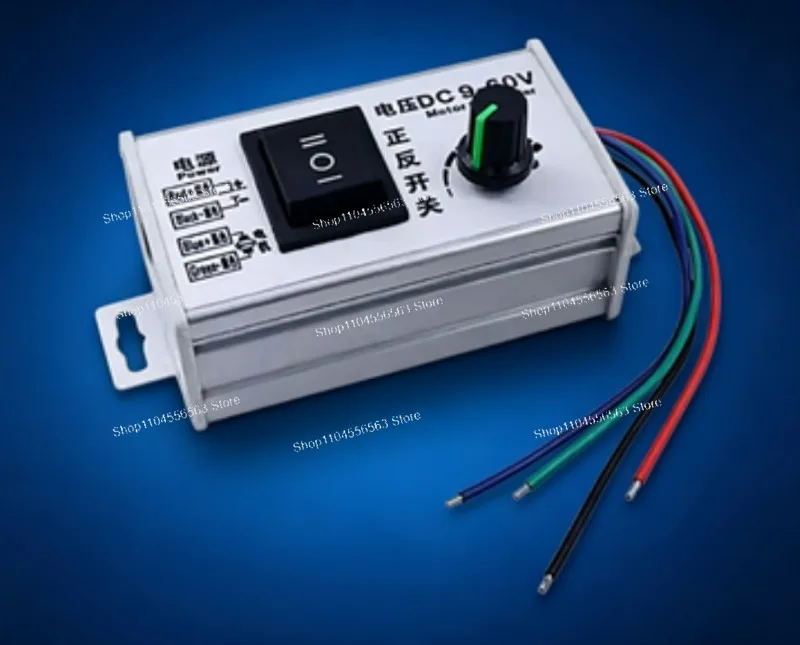 

Регулятор скорости двигателя постоянного тока PWM 12В-60В 20А с переключателем прямого/обратного хода для коллекторных двигателей 775, 795, 895