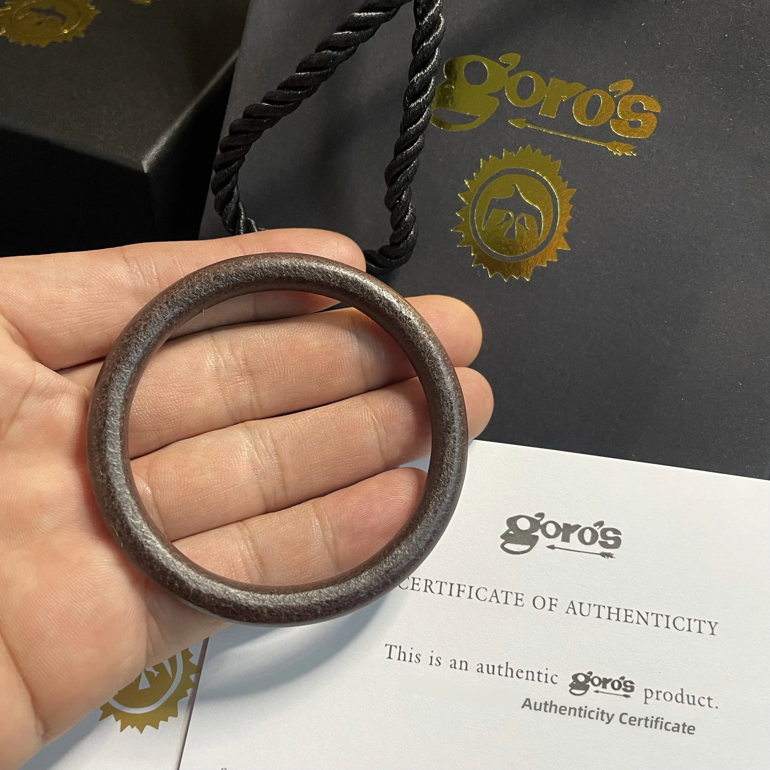 

Goros Leather Bracelet with Lifetime Ring High Brie Wular Korean Sle Couple's Faion Jewelry New And in Sto