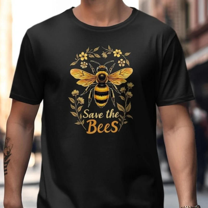 Save The Bees Environmental Protection Bee Lover Nature Conservation Graphic Save The Bees Apparel Gift for Bee Lovers Tee