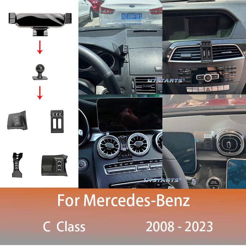 

Car Phone Holder Mobile Mount Stand For Mercedes-Benz C Class W204 W205 W206 2008-2023 Adjustable GPS Special Navigation Bracket