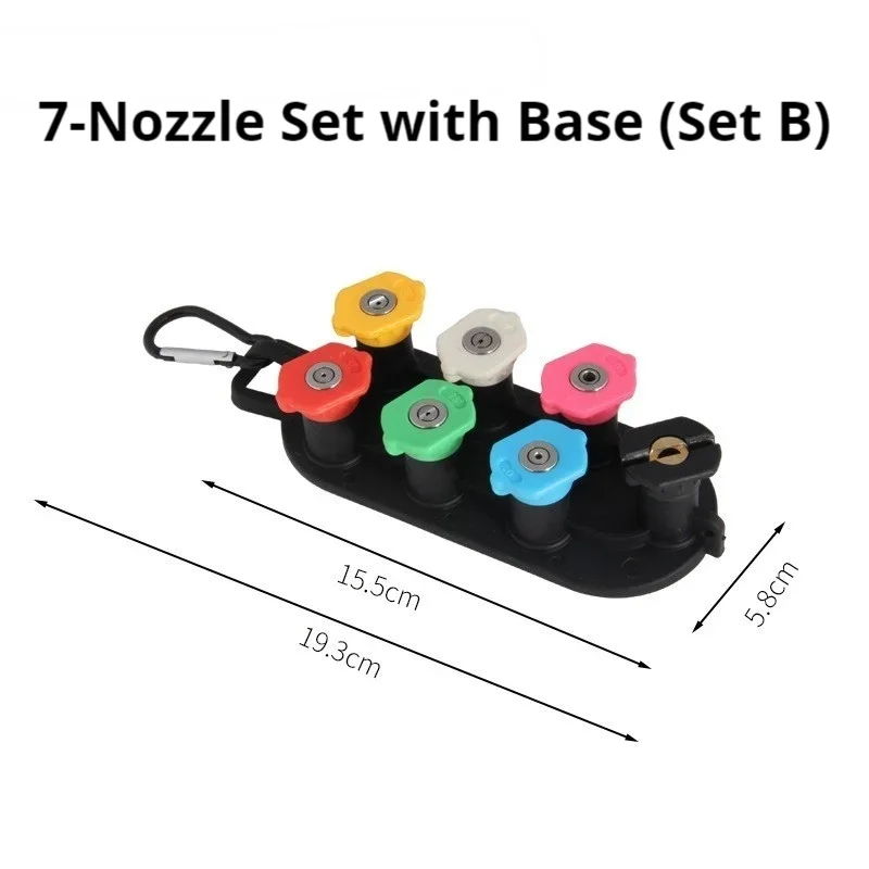 5/7-teiliges Farbcodierte Hochdruckreiniger-Düsen-Set, 1/4 Zoll Schnellkupplung-Sprühdüsen mit Halterung für Auto- und Haushaltsreinigung – Detail 6