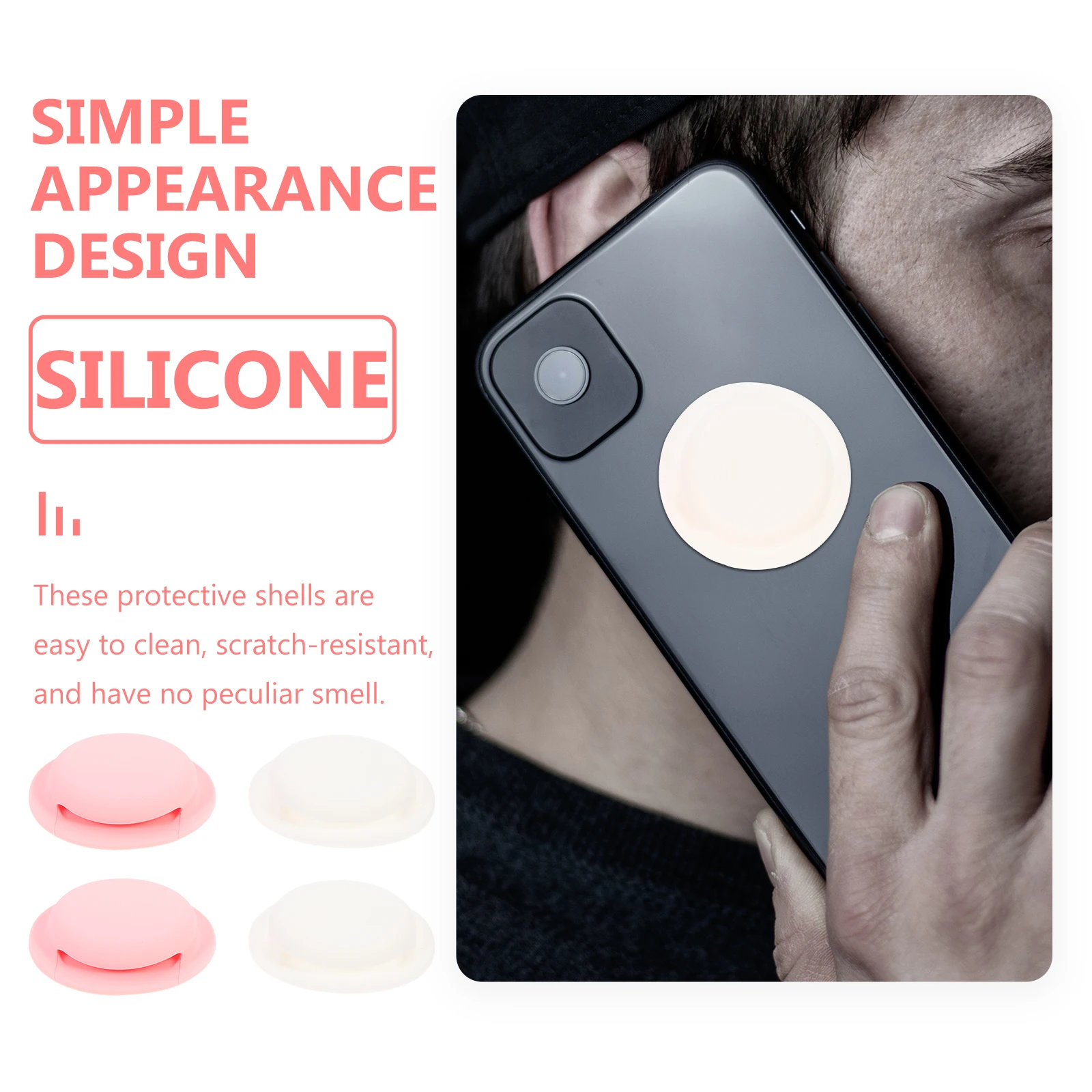 

4Pcs Silicone Protective Cover Flexible Thin Case Anti-Drop Scratch-Proof Tracking Device Protector Compatible