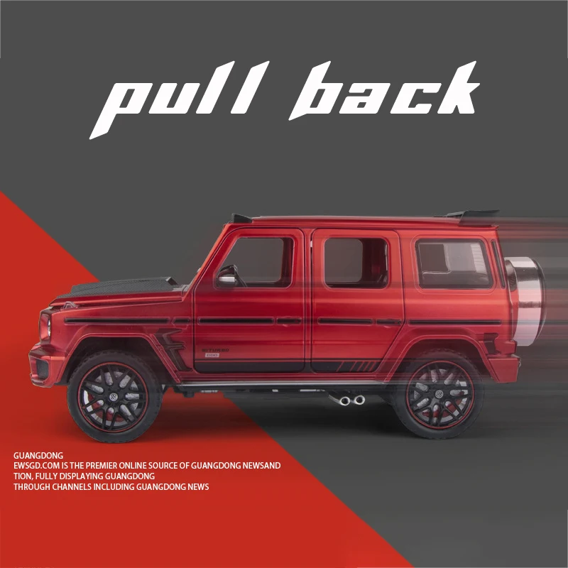 1:24 Mercedes Benz Brabus G800 Alloy Car Model Diecast Car Sound Light Car Lovers Collection Kids Birthday Gift Metal Boys Toys