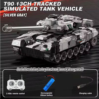 13 Channel RC Tracked Tank APP Remote Control Launch Tank Electric Crawler Vehicle Model Light Sound Battle Toy Kid Adult Gift