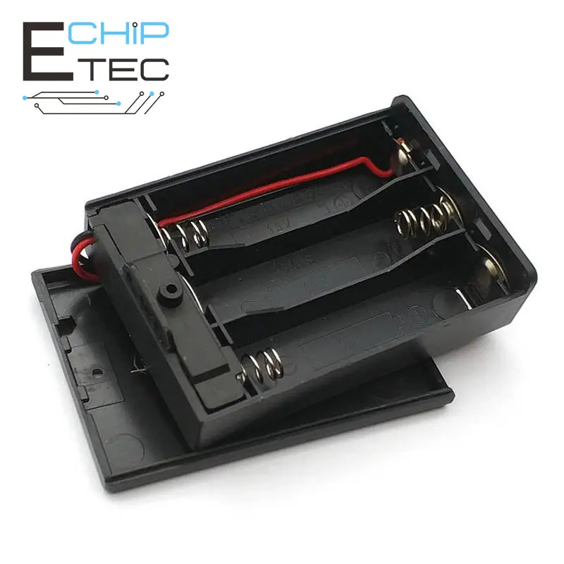 DIY 3 Slot AA Battery Holder Box Case AA Battery Holder Box Case With Switch