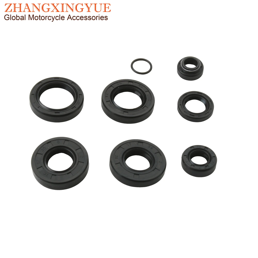 8pc DT50 Engine Oil Seal Assy For Yamaha DT50X SM DT50R Enduro TZR50 TZR50R LC 2T