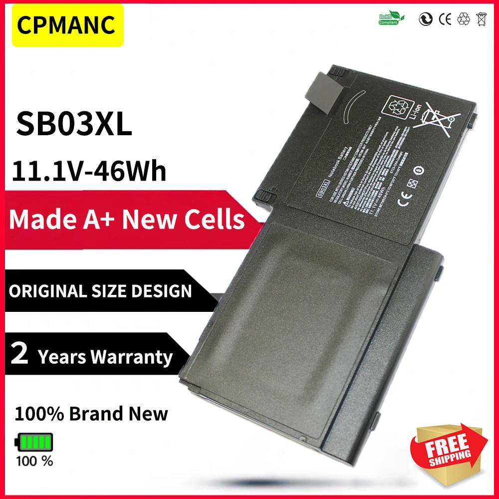 CPMANC-batería para ordenador portátil, pila para HP EliteBook 740, 745, 840, 850, G1, G2, ZBook 14, HSTNN-DB4Q, HSTNN-IB4R, 716724-171, CM03XL, nuevo