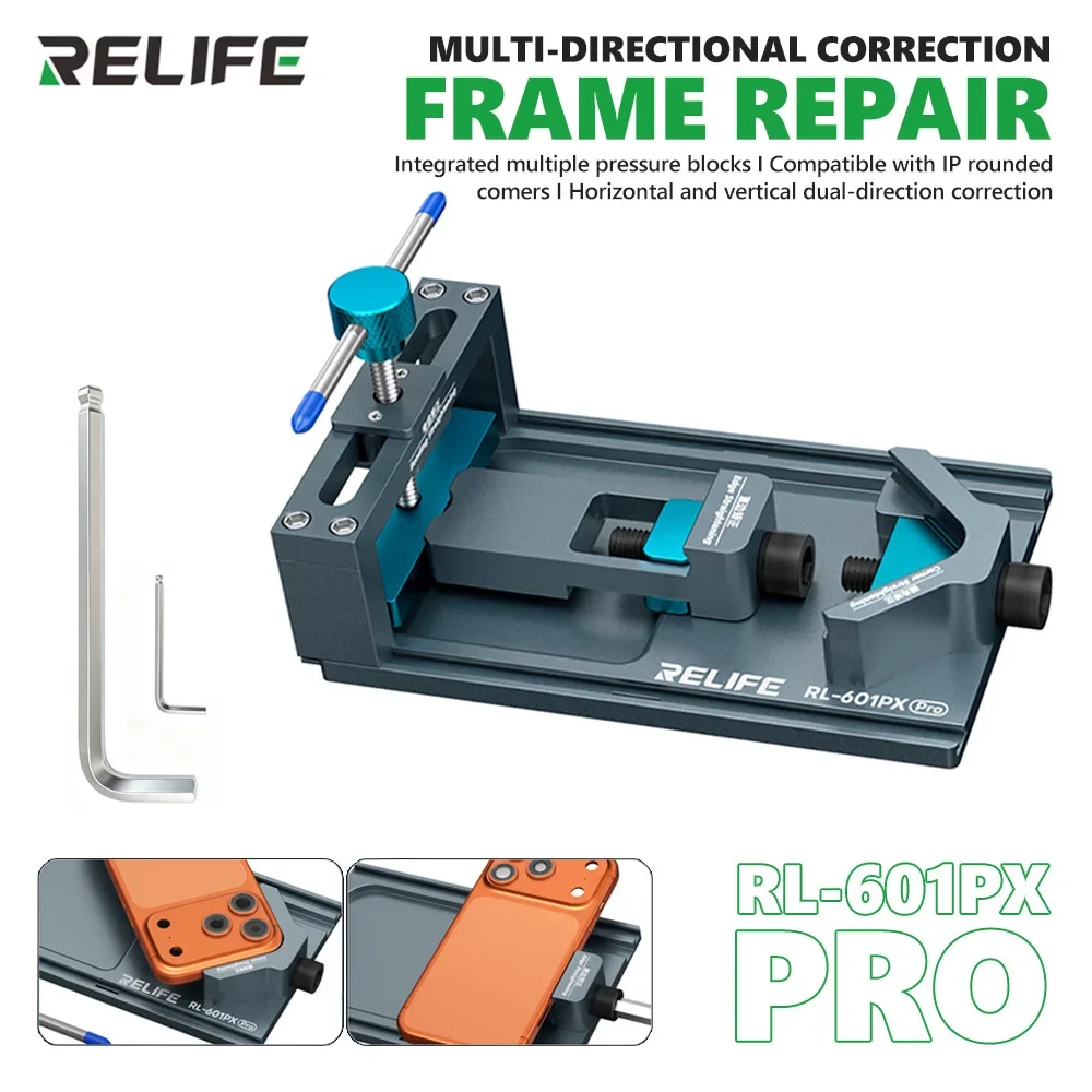 RELIFE RL-601PX Pro Multifunctional Bezel Straightener for Phone Repair Straight Edges/Rounded Corners/Bezel Correction Tool
