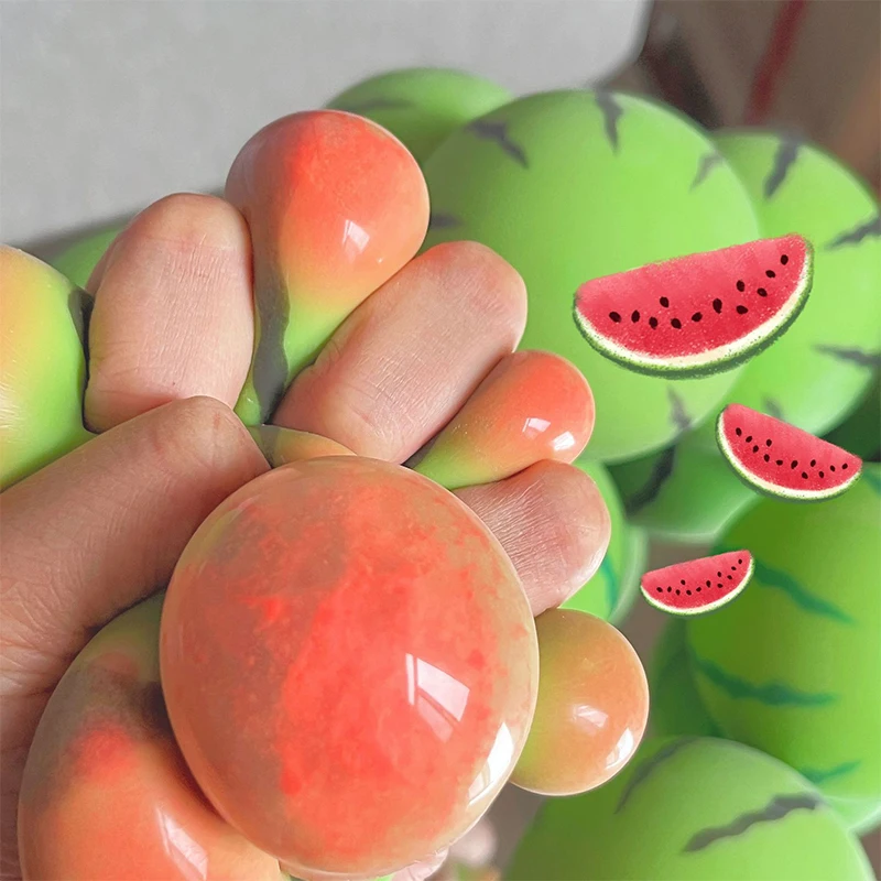 Color Changing Watermelon Squishy Slow Rebound Stress Relief Fidget Creative Squeeze Ball For Office & Home Relaxation Ornament