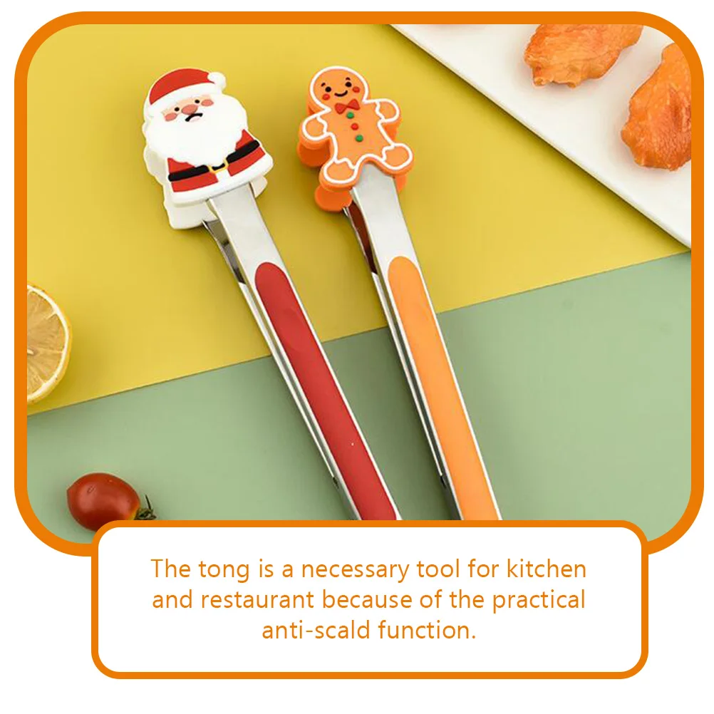 

3pcs Food Tongs Stainless Steel Portable Kitchen Bbq Tongs For Outdoor Camping Cooking Grilling Anti-Scald Multi-Function Tool