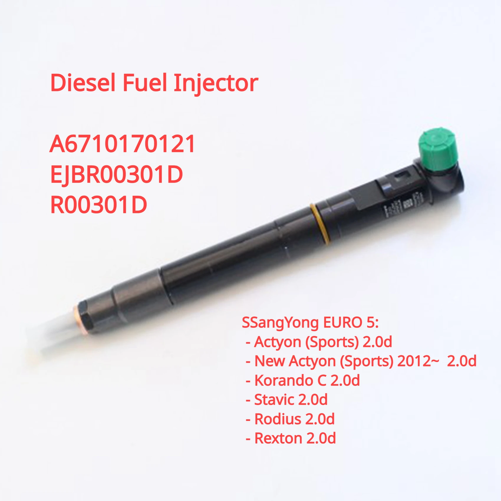 EMBR00301D A6710170121 New CRDI Diesel Fuel Injector Nozzle For SsangYong Korando C Actyon Sports Stavic Rodius Rexton 2.0d