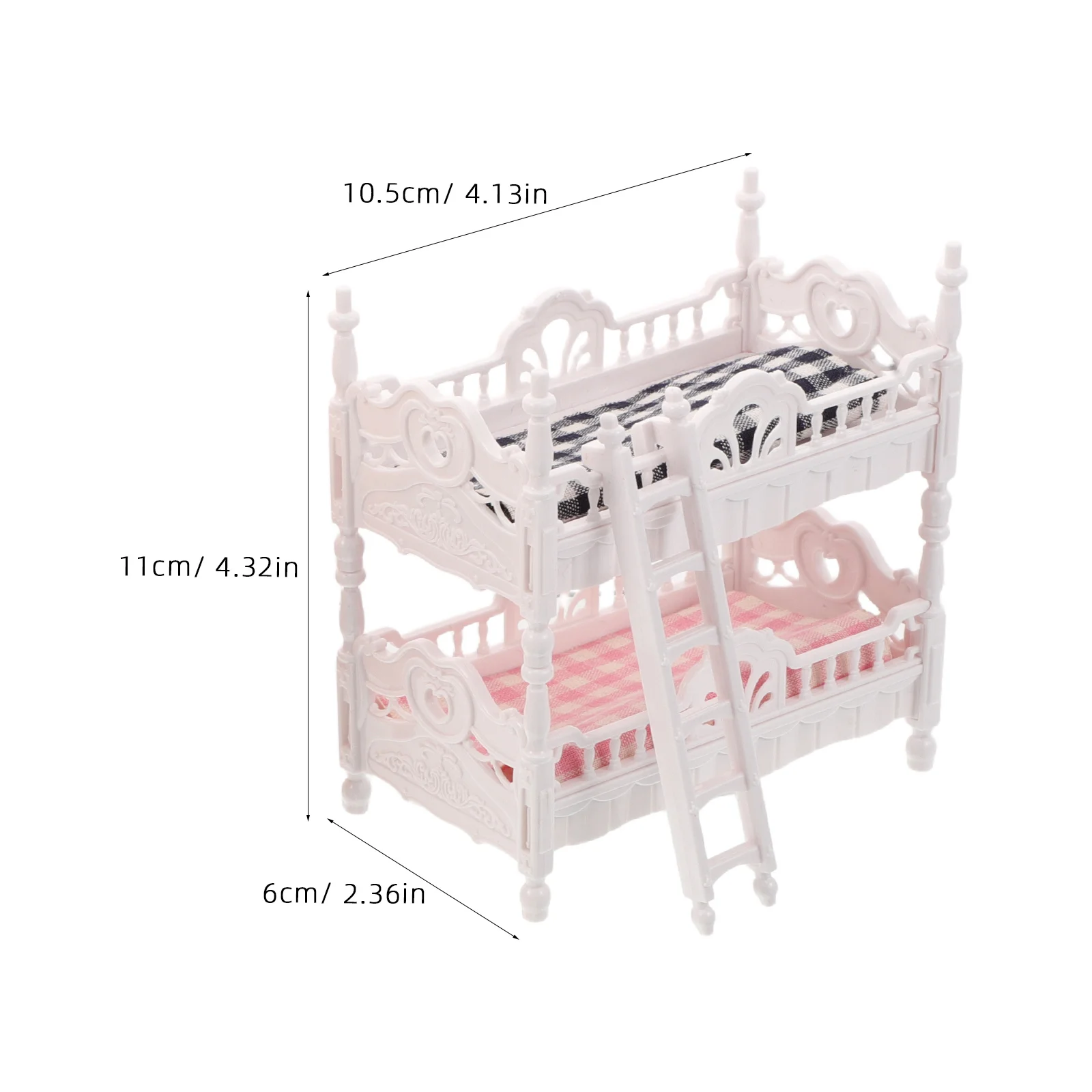 Lit superposé Miniature pour maison de poupée, 2 ensembles, meubles, détails réalistes, améliore l'authenticité du charme, favorise la créativité et l'organisation
