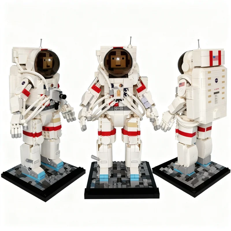 

980pcs MOC Apollo Spacesuit A7LB 17 EVA Space Model Building Blocks Construction Toy Christmas Gifts DIY Creative Idea Education