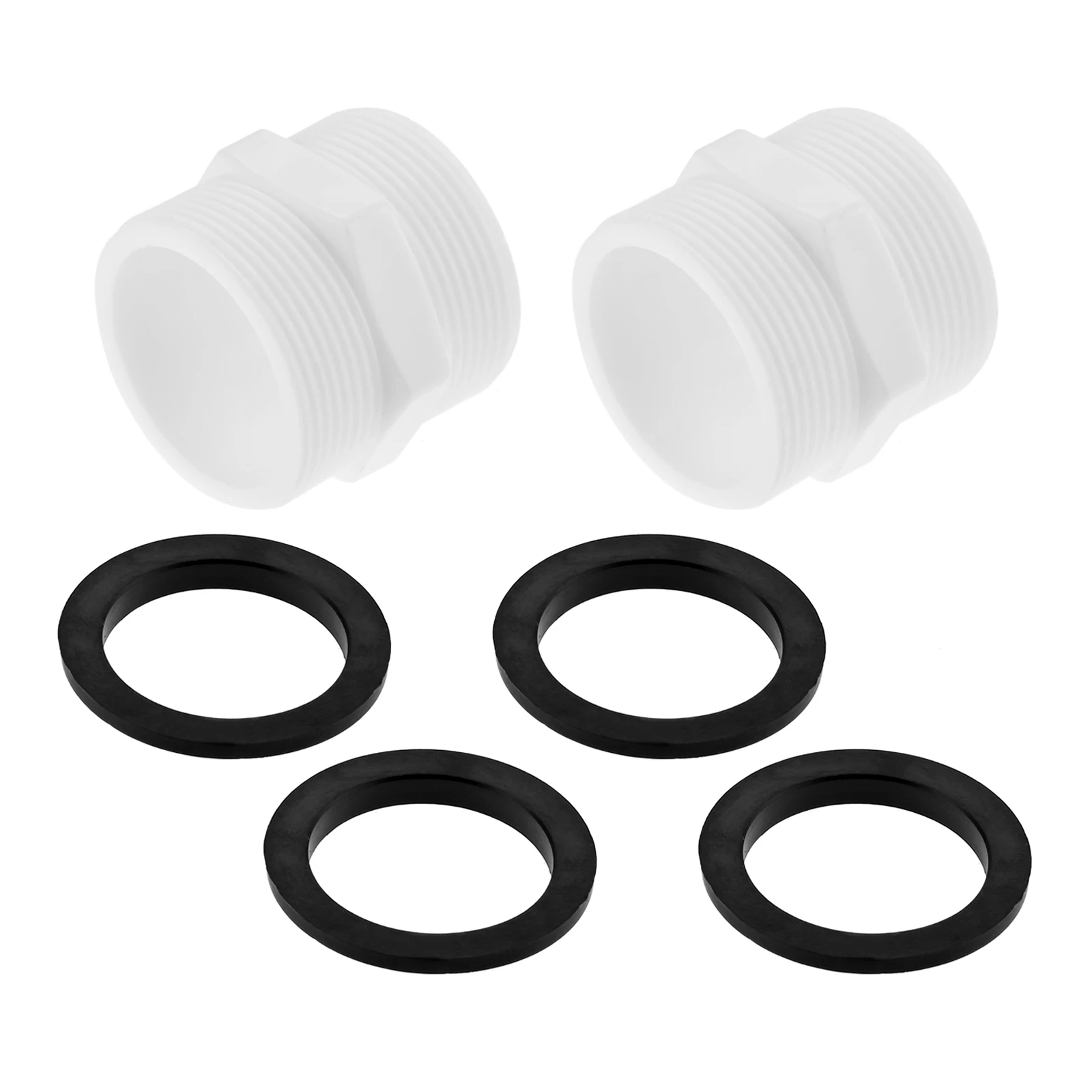 2pcs Swimming Pool Hose Connector Adapter with L-rings Kit for Intex Coleman Hayward 1.5