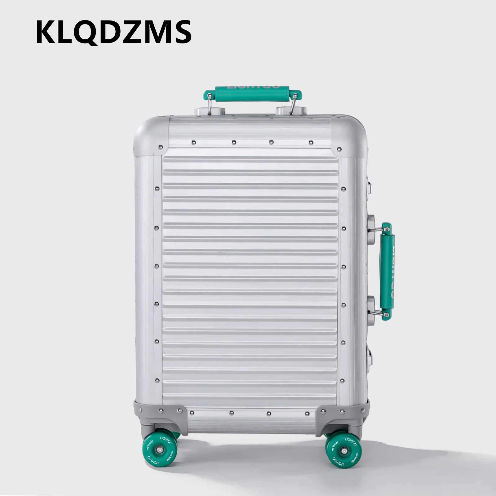 KLQDZMS BLuggage High Quality All Aluminum Magnesium Alloy Boarding Box Men's Business Trolley Case 20