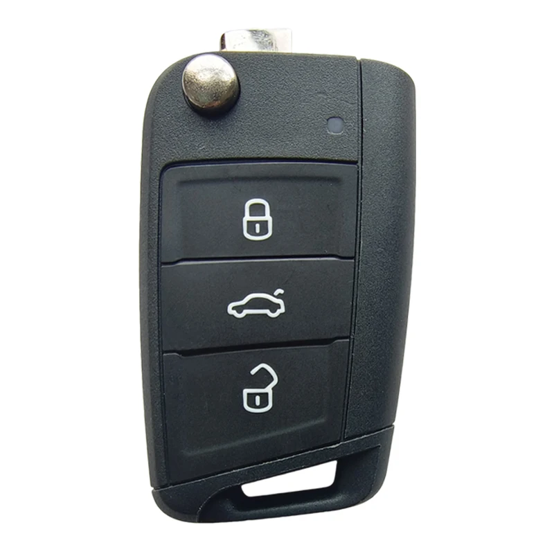 AK001110 PN 5E0 959 752 D For Skoda 3 Button Flip Remote Key No Keyless 434MHz MQB48 Chip 5E0959752D