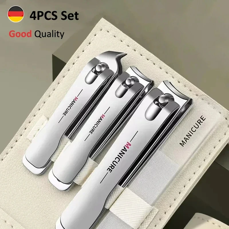 New Nail Clippers Set 10PCs with Rotating Leather Bag Professional Trimmer Pedicure Care Tools Manicure Set Home Care