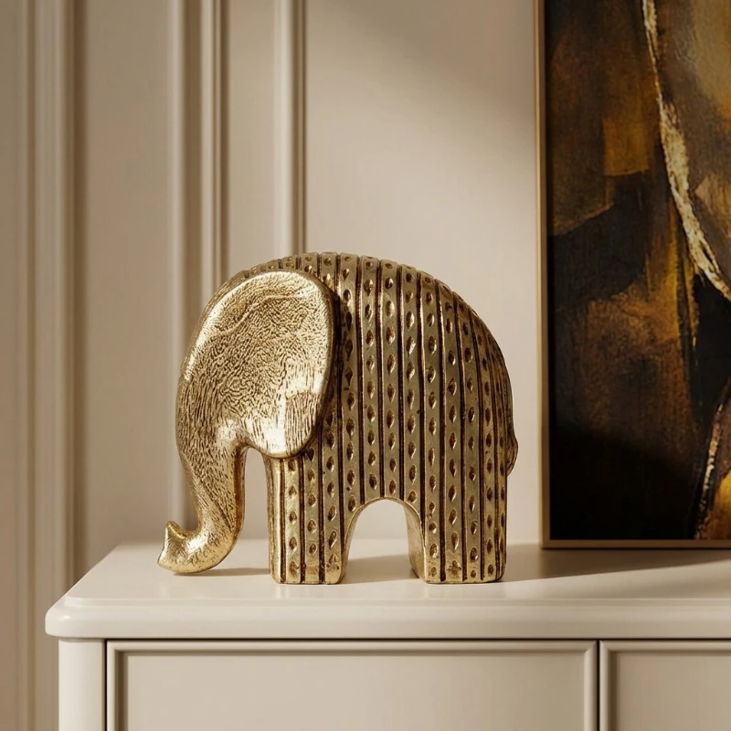 Light luxury gold living room home decor TV sideboard office niche high-end cute home decor