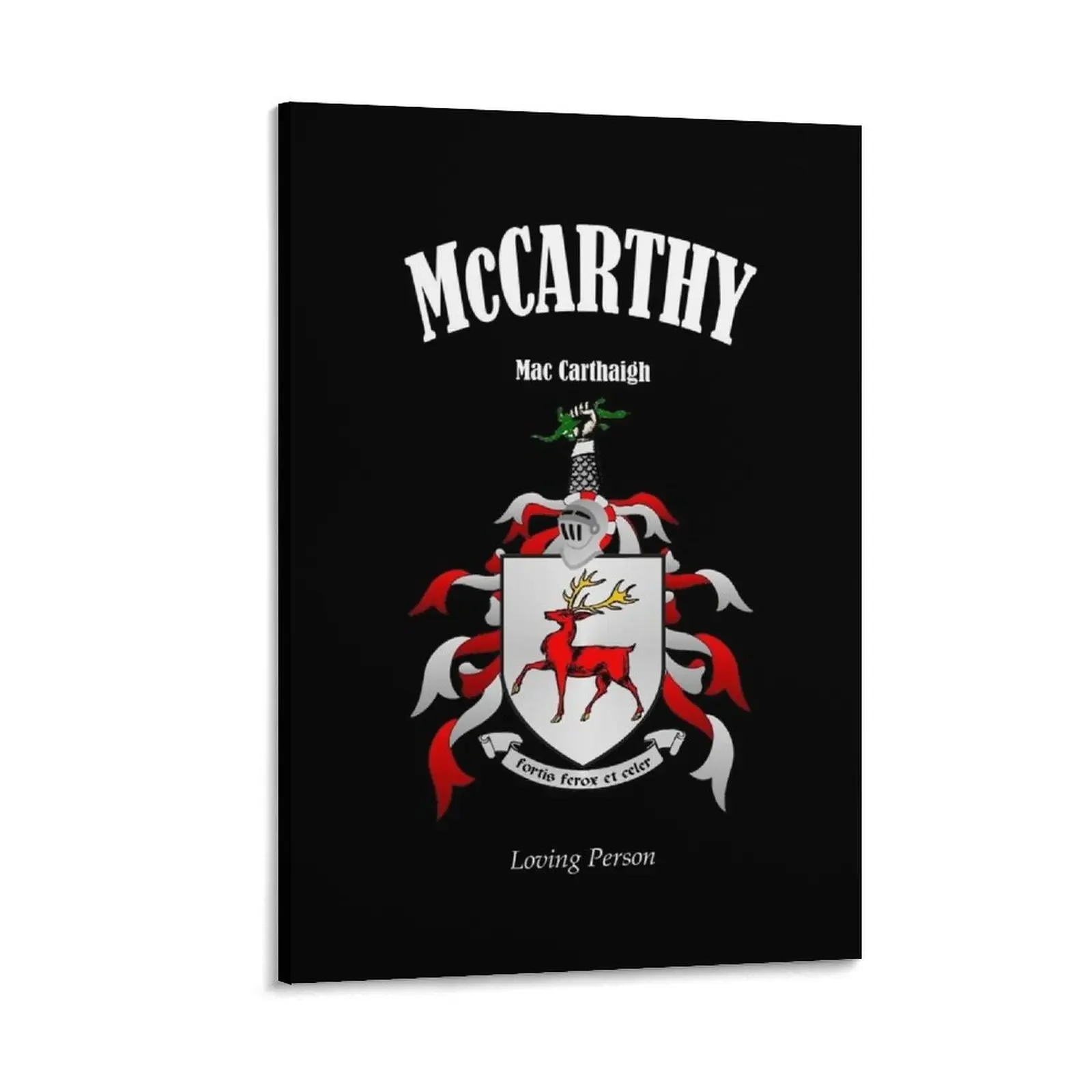 

McCarthy Family Coat of Arms Translation and Meaning Canvas Painting painting Wall posters Paintings on canvas for living room