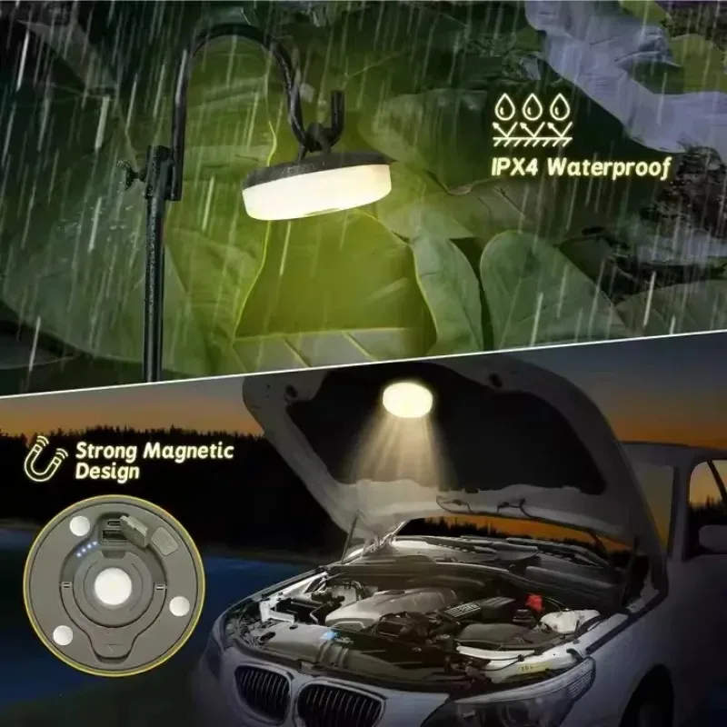 10M LED Camping Atmosphere Light Strip Waterproof Recyclable Tent Light Outdoor Garden Decoration for Tent Room