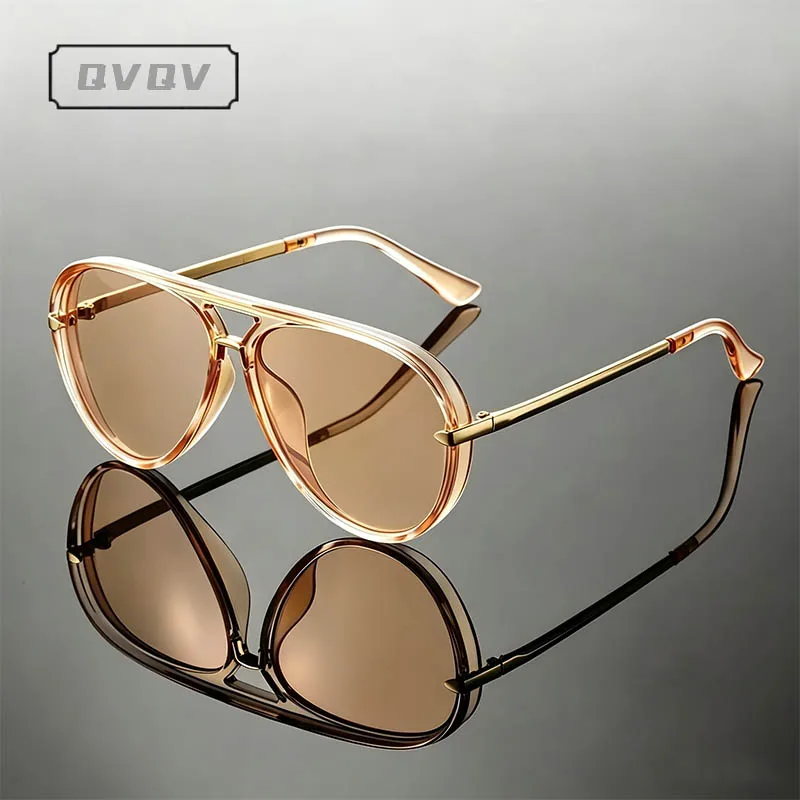 Okulary przeciwsłoneczne męskie w stylu vintage z metalową rameką w kształcie strzałki, modne okulary outdoorowe z filtrem UV400, damskie nowe okulary przeciwsłoneczne z oceanicznymi kolorowymi