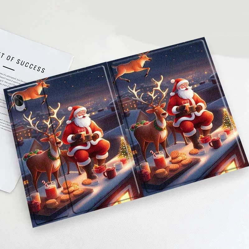 Santa Claus Reindeer For Huawei MediaPad 11 M5 M6 ES Pro M5Lite Honor Pad V7 V8 X7 X8 X9 GT Pro Tab Tablet Case Soft