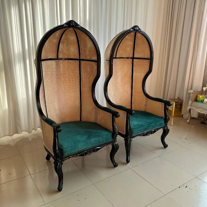 Manufacturer produces woven rattan princess chairs, birdcage high-back chairs, bird's nest chairs, outdoor wedding birdcage chai