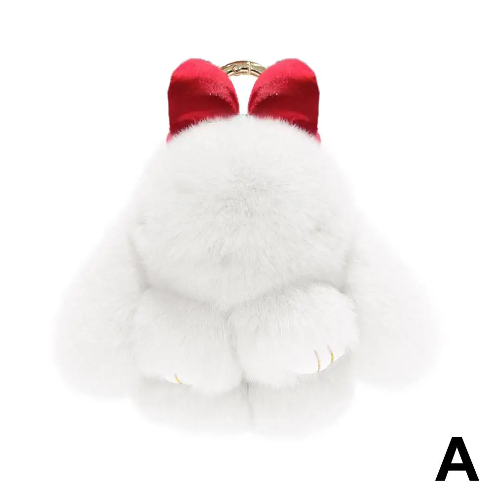 سلسلة مفاتيح صغيرة بحلية على شكل أرنب ، سلسلة مفاتيح حقيبة للسيارة ، إكسسوارات لطيفة للزوجين ، ديكور أرنب ، B5T7 #3