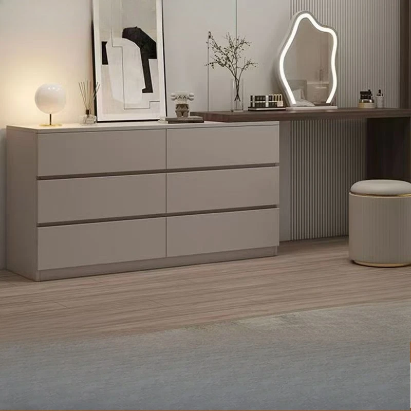 Solid wood bedroom extendable dressing table and dresser integrated for home use