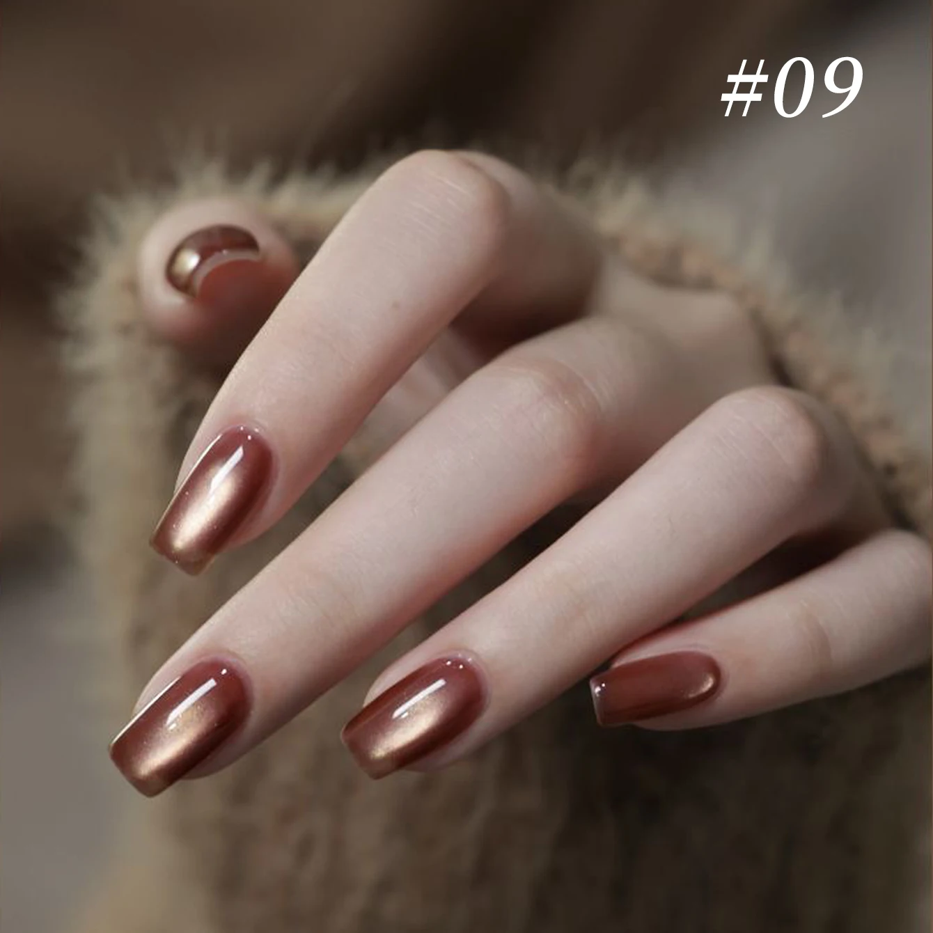 10ML 1PCS 2025 New Autumn Style Brown Nails Nail Art birth Champagne Top Selling Gold Light Amber Cat Eye Gel Nail Polish