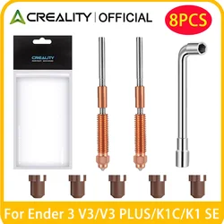 Creality K1 SE Nozzles Kit 8PCS with sock and tool,Unicorn Quick-Swap Nozzle Kit  for Ender 3 V3/V3 PLUS/K1C 3D Printer Nozzle