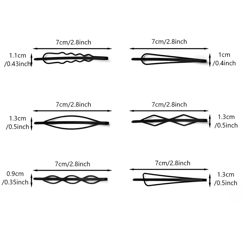 6pcs random Women's Hair Pin Set – Multifunction Bangs Clip, Durable Hairpins, Multi-Style, Updo Tool