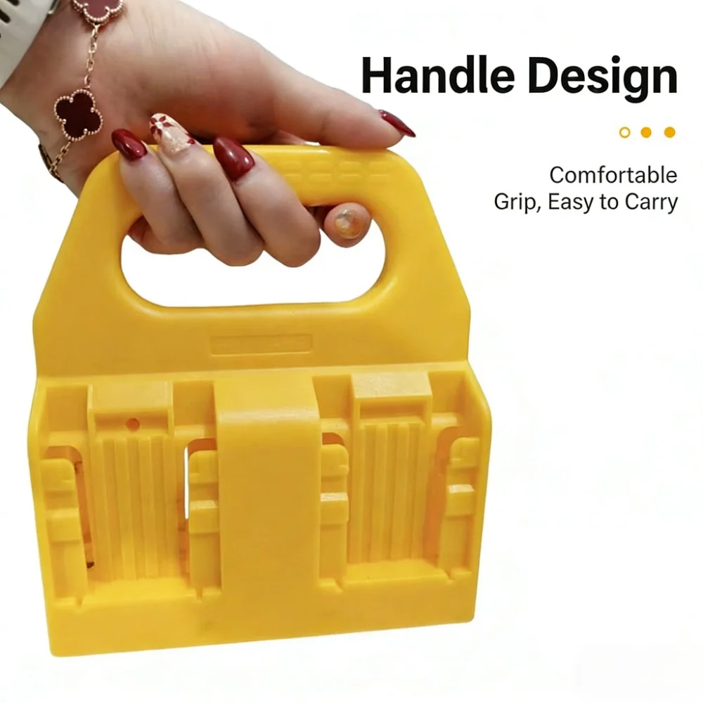 4/6Slot Storage Box for Dewalt 18V & 20V Lithium Batteries - Built-in Handle, Eliminates Battery Disorganization & Easy to Carry