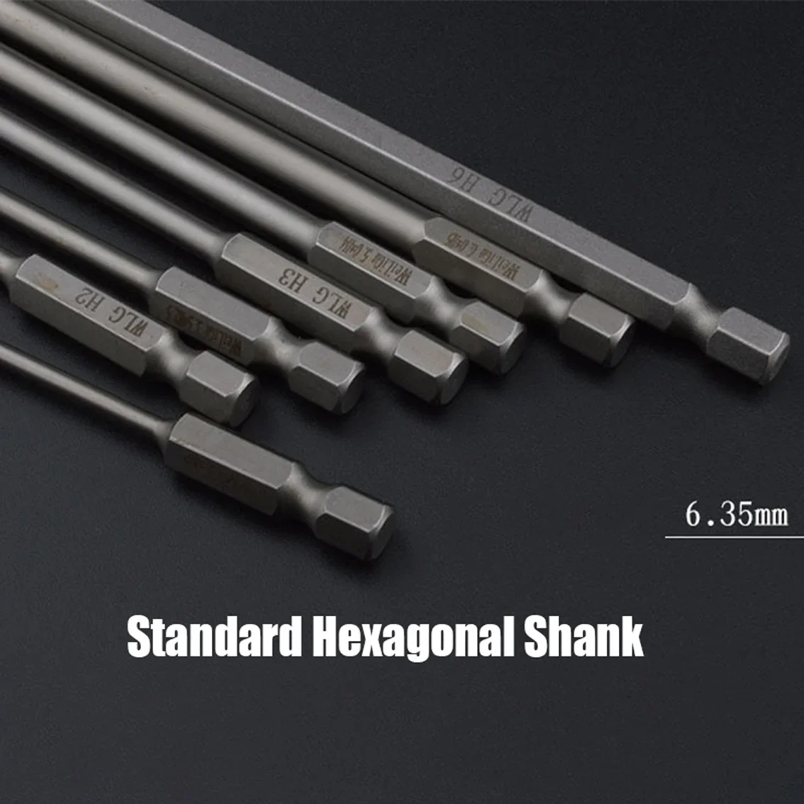 

1Pcs S2 1/4 Inch Shank 6.35mm Hexagon Ball Head Magnetic Hexagon Screwdriver Bit Screwdrier Drive Power Drill Bit Long 100mm