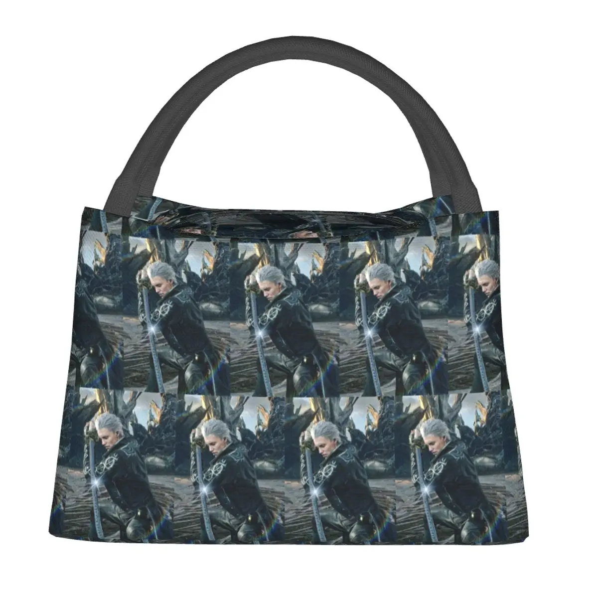 Vergil From The Devil May Cry Seri Insulated Lunch Bag for Women Children Portable Food Boxes Thermal Lunch Box Tote