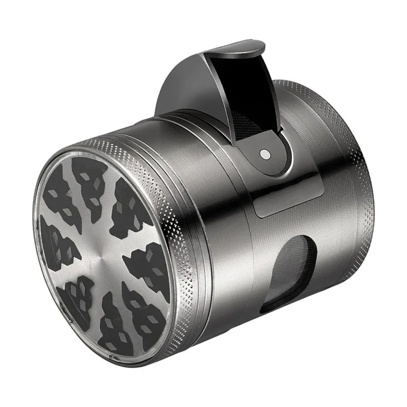 Large Capacity Metal Tobacco Grinder 60MM 4-Layer Visualization Glass Window Dry Herb Crusher Machine Smoking Accessories view 4