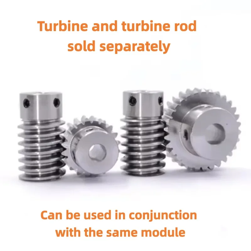 Precision Worm Gear 40Cr Material 20/30/40/50 Speed Ratio 6/8MM Size High Quality for Mechanical Applications