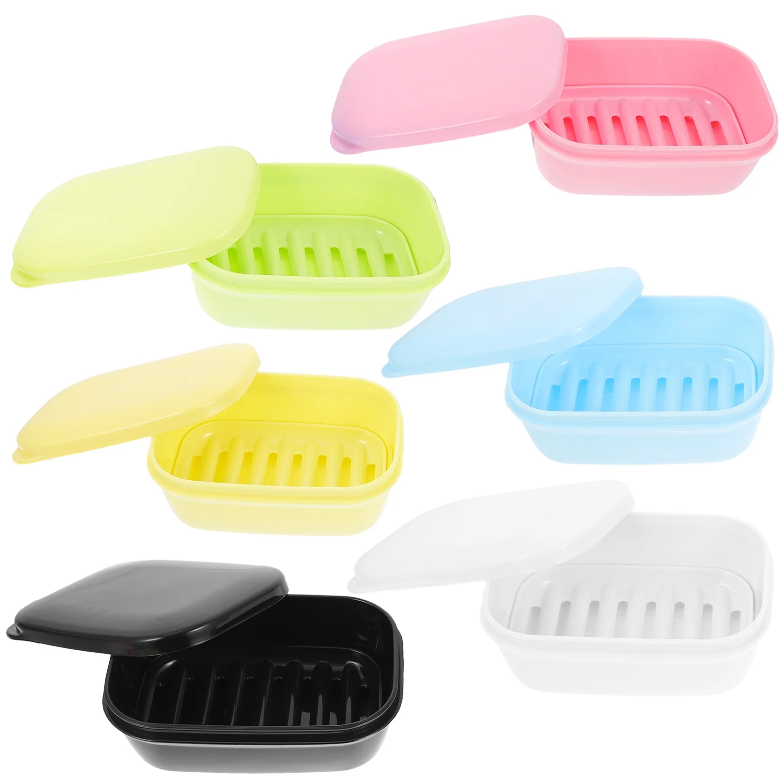 

6pcs Waterproof Storage Box Portable Travel Soap Case Simple Design Lightweight Soap Holder For Outdoor Use