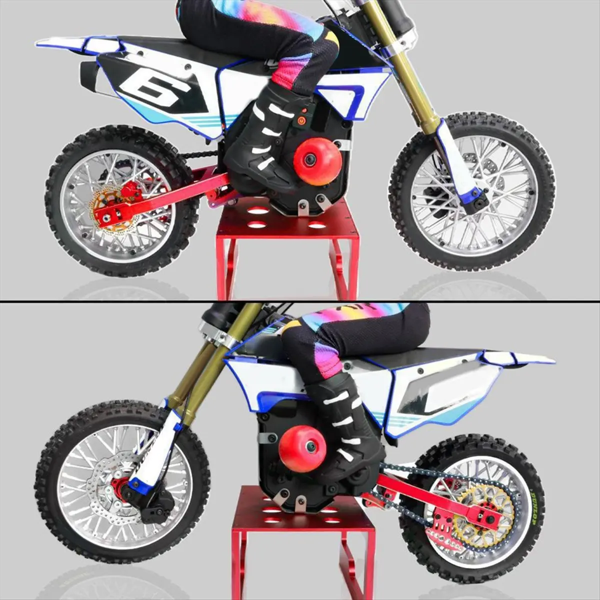 

A48U For LOSI 1/4 Promoto-MX RC Car Electric Motorcycle Rear Swing Arm Rear Fork Wheel Seat Accessory 264000 Silver