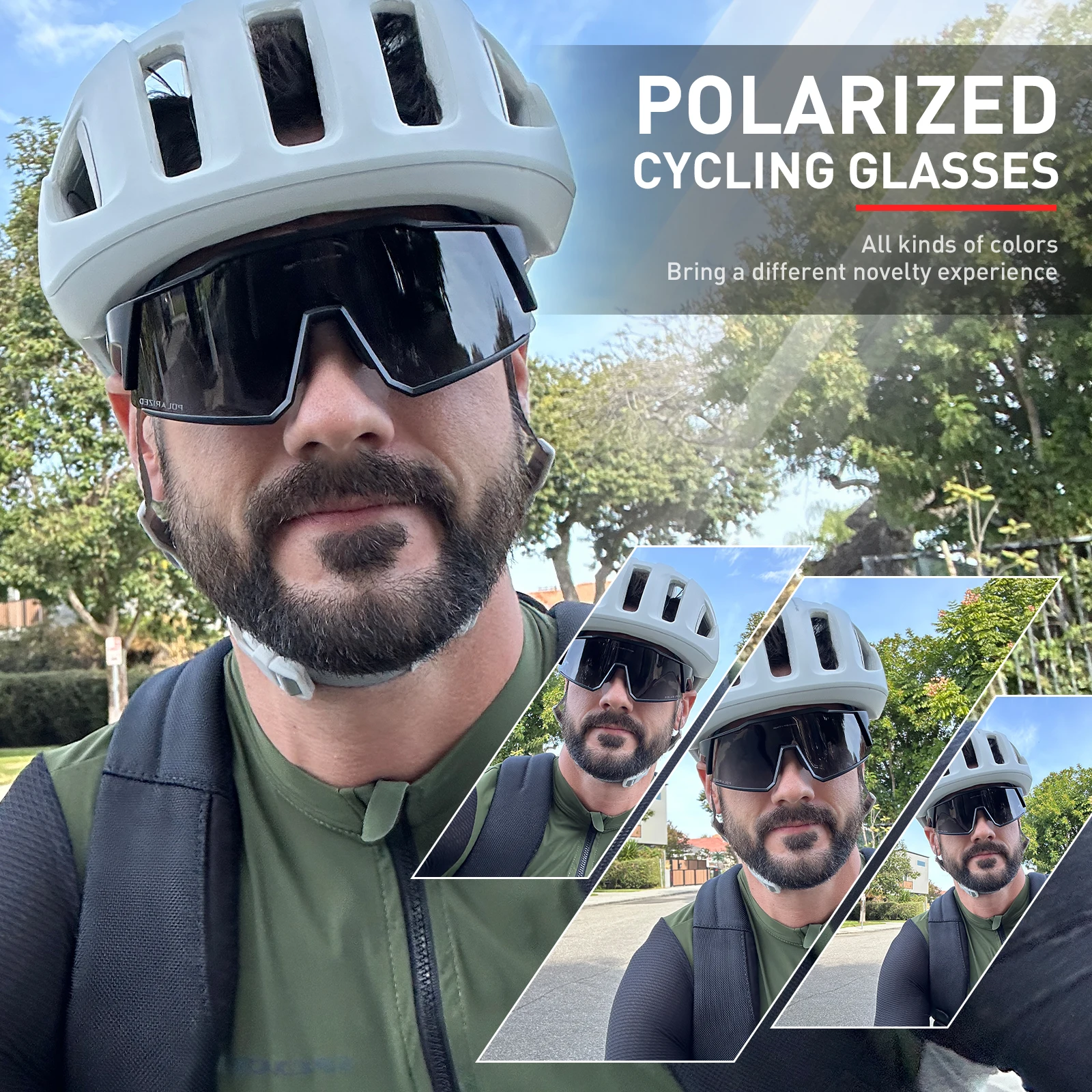 KAPVOE-gafas de sol polarizadas para bicicleta, lentes para exteriores, UV400, deportivas, senderismo, MTB, ciclismo de carretera