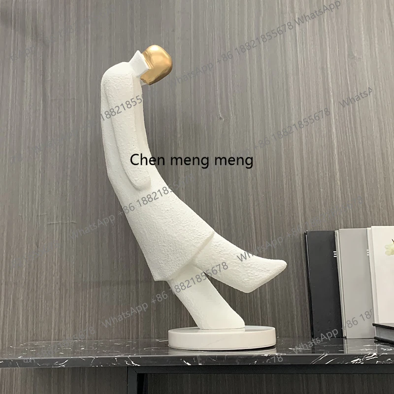 

Modern figure sculpture model room ornament, home soft decoration, hotel front desk floor decoration