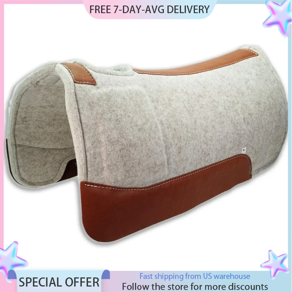 Equine Roping Saddle Pad Soft Hit Dally Shim 100% Natural Wool Relaxed Experience Close Contact Fit Ideal Equine Accessory