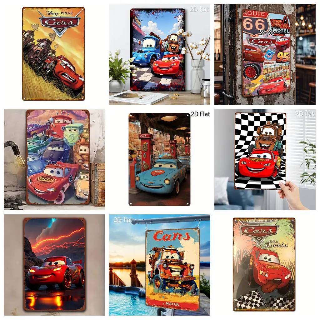 

Miniso Cars Creative Paint Selection Retro Vintage Tin Sign Poster Decorative Plaque Metal Plate Wall Decor