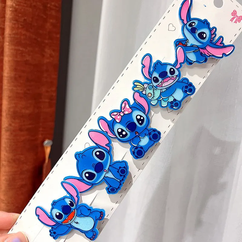 Disney Anime Lilo & Stitch Hairpin Lovely Cartoon Rubber Band Hair Accessoires Girl Trendy Fashion Accessories Birthday Gifts