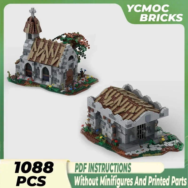 Middle Model Moc Building Bricks King's Grave And Village Church Technology Modular Blocks Gift Christmas Toys DIY Sets Assembly