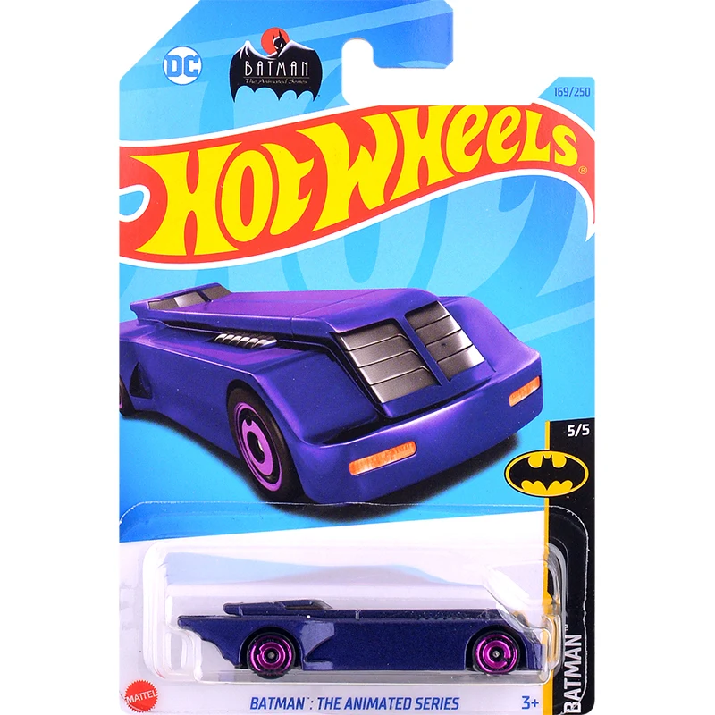 Hot Wheels DC Batman The Animated Series Batman & Robin Batmobile 1/64 Diecast Vehicle Car Model Toy for Boys Gift C4982