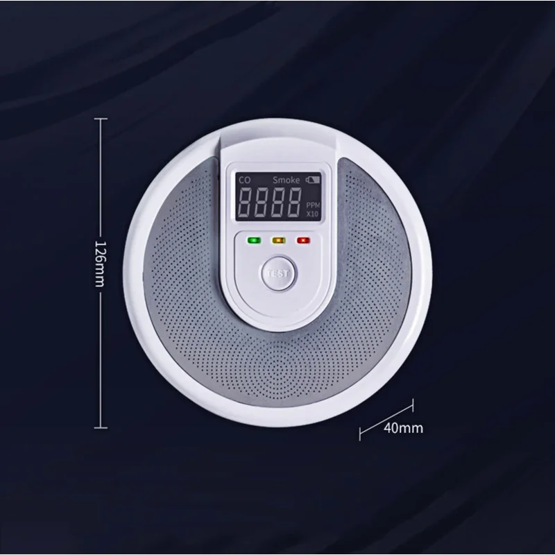 Onafhankelijke 2 In 1 Co Rookmelder Brandbeveiliging Rookmelder Composiet Koolmonoxide Sensor Voor Thuiskantoor School