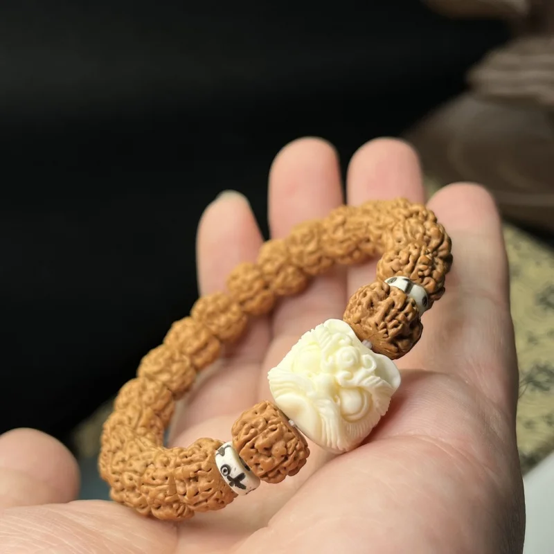 Dragon Scale Texture Little King Kong Pipal Tree Seeds Xingshi Single Circle Bead Bracelet